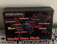 International World Time Clock Pocket Size Travel Accessory Battery Operated NIB