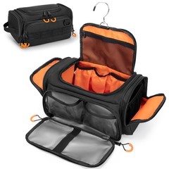 Tactical Hanging Toiletry Bag for Men | Travel Dopp Kit with Hook, Wet/Dry Pocke