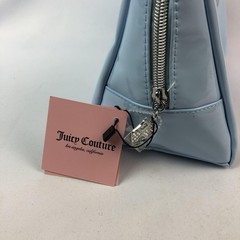 Juicy Couture Light Blue Cosmetic Toiletry Bag Juicy Logo Travel Makeup Zip