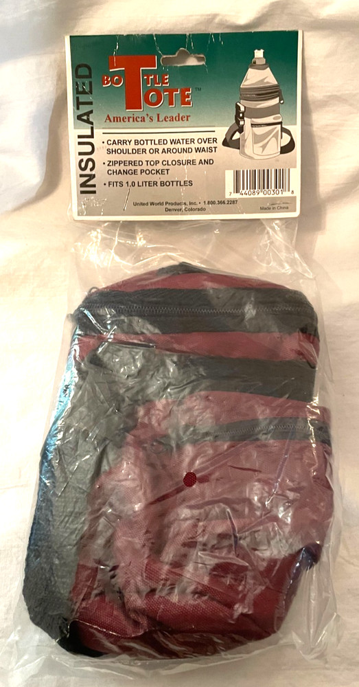 Insulated Bottle Tote Fits 1 Liter Bottles New in Package