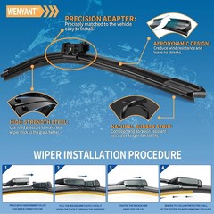 22&Prime;/22&Prime; Windshield Wipers Compatible with 2018-2014 Chevrolet Silverado GMC Sier