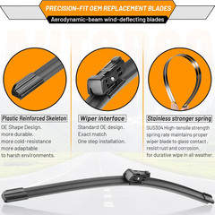 24&Prime;+19&Prime; Windshield Wipers Replacement for Honda Civic 2022-2025 CRV CR-V 2023-20