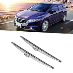12in/30.48cm Stainless Steel Front Windshield Wiper Blades Polished Silver VWCM