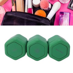 3pcs Hexagonal Magnetic Toiletry Containers Compact Storage for Travel