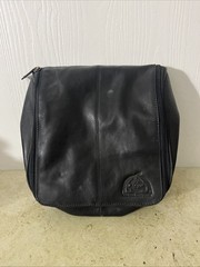 Genuine DOPP Black Diamond Leather Travel Kit Toiletry Bag VTG