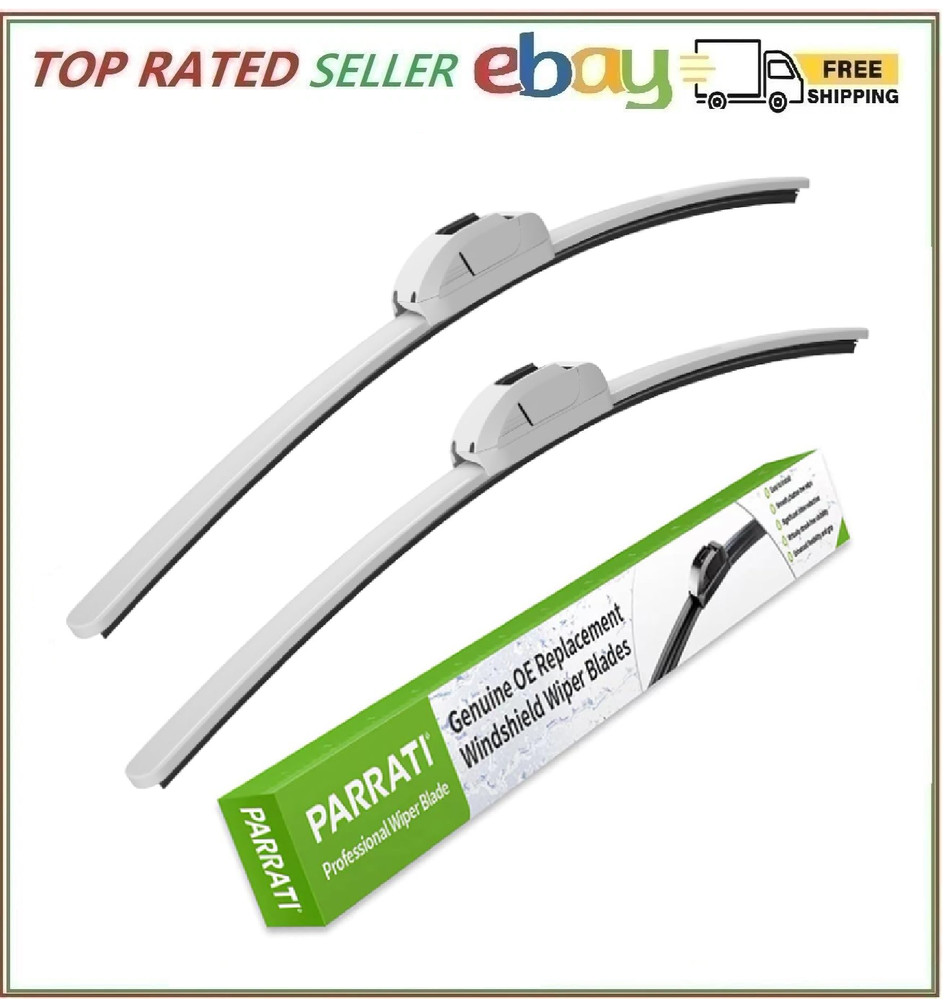 OEM QUALITY 22&Prime; + 22&Prime; PARRATI Premium All-Season White Windshield Wiper Blade…