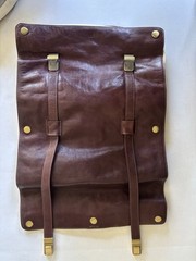 Red Envelope Leather Excursion Travel Case Bag Vintage Trifold Classic Unused