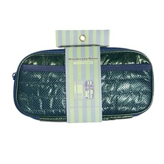 Wandering Moon Travel Tech Cord Organizer Pouch Blue Green Metallic 9.5×4.5 NEW