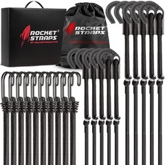 Rocket Straps – Ultimate Adjustable 20 Piece – 36&Prime; Double-J Hook, Black