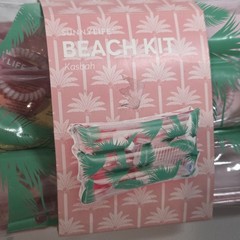 Sunnylife – Kashbah Beach Kit – Sunglasses Comb Fan Inflatable Bag – OPEN BOX
