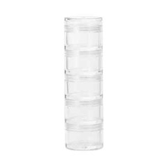 MUJI acrylic Stacking case 5 tiers pill medicine box skincare jewelry travel NWT