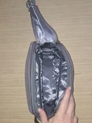 DENGFENGZHE Brown/Grey Travel Toiletry Bag Full-Grain Cowhide Leather Handmade