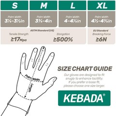 Kebada Nitrile Gloves D1, Disposable for Medium, Blue (100 Ct)