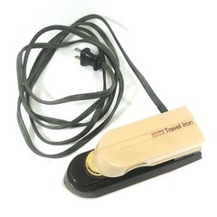 Hartman Deluxe 6 Inch Travel Iron Vintage No. TI-1 120V/240V Brown & Tan