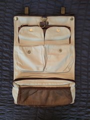 Red Envelope Leather Excursion Travel Case Bag Vintage Trifold Classic Unused