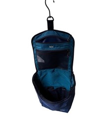 Vintage LL Bean Teal Navy Blue Hanging Toiletry Bag Travel Organizer Nylon