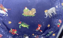 Vera Bradley Gray Whimsy Ornament Cosmetic Bag Penguin Pair, NWT