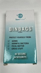 SaniTravel BinBags Bin Bags 4-pack Disposable TSA Security Covers Airport Safety