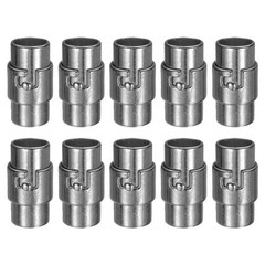 10pcs for magnetic caps for leather lanyards, terminals 7mm Gunmetal