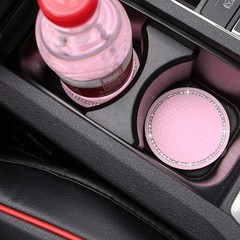 Bling Car Cup Holders, 2.75 inch Fashion Anti-Slip Universal Pink
