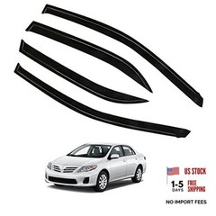 Ventvisor Side Window Deflector Dark Smoke 4-Piece Set Replacement for Corolla