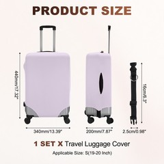 Travel Luggage Cover XS(19-20 Inch) Washable Elastic Suitcase Covers Purple