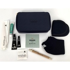 Missoni Delta One First Class Travel Amenity Kit Toiletry Bag Luxury Sleep Mask