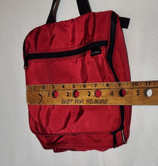 Vintage LL Bean Red Travel Toiletry MakeUp Hanging Organizer Expanding Bag Large