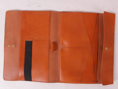 Mark & Graham Leather Tech Envelope, camel, large 12.5&Prime; x 9.5&Prime;
