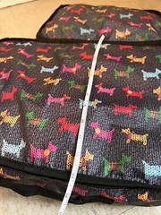 Colorful Terrier Dog Pattern Nylon Zipper Travel Packing Cubes 2 Piece Set