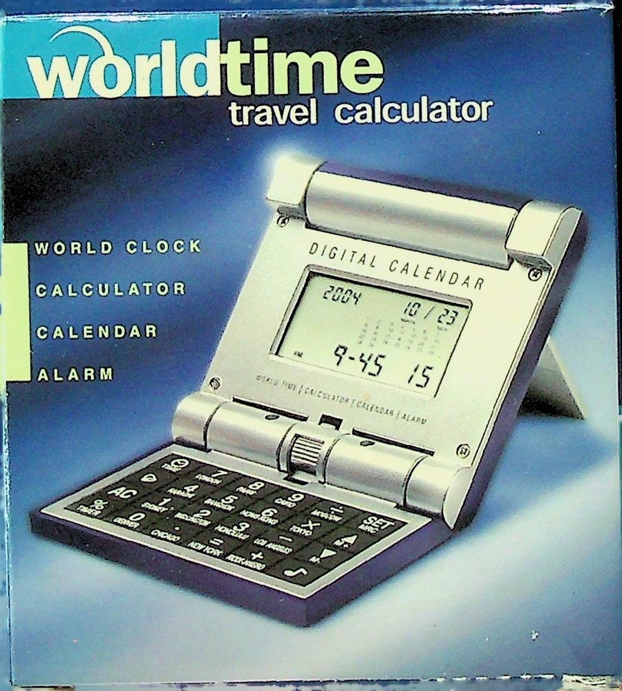 Worldtime Travel Calculator and Alarm Clock – Made in China – New