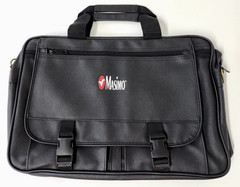 Masimo Health Black Genuine Laptop Shoulder Travel Bag with Original Strap 15.6