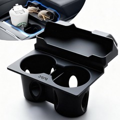 BJBT for Tesla Cup Holder Insert, 2-in-1 Model Y Black