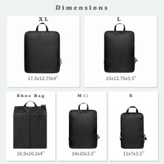 Bagail 6 Set Ultralight Compression Packing Cubes Packing Organizer For Travel
