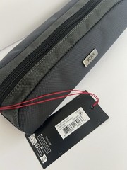Tumi Seal Grey Travel Accessory Zipper Small Cord Pouch Bag