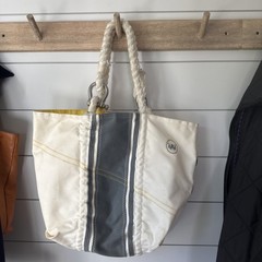 Nauti Us Bags Beach Tote with Marine hardware. Inside zipper mobile pocket