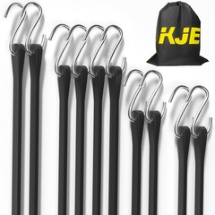 KJE 10Pack (10 », 15&Prime;, 21&Prime;, 31&Prime;) Rubber (2)10&Prime;+(2)15&Prime;+(4)21&Prime;+(2)31&Prime;, Black