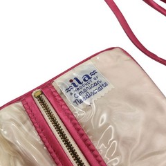 VTG ila American Needlecrafts Hot Pink Satin Foldout 4 Zipper Jewelry Travel Bag