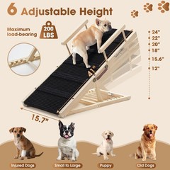 Sweetbin Dog Ramp For Bed – Foldable Small To Large Dog Ramp For Couch – 6