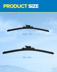 24&Prime; 17&Prime; Windshield Wiper Blades Replacement for 2010-2017 Equinox, Terrain