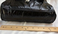 Seville Toiletry Bag Black Leather Hanging Organizer Cosmetic Dopp Kit