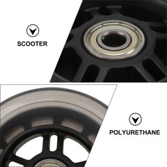 1 Pair Silent Wheel Wheels Beanie Liners Black for Inline Skate Scooter