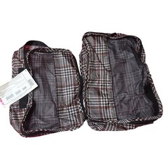 My Tagalongs Packing Pods 3 Piece Set Houndstooth Plaid Travel Luggage Organizer
