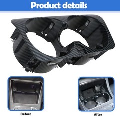 Osompar Center Console Cup Holder Insert (Carbon Fiber) Carbon Fiber