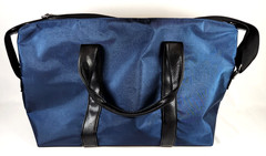 Jimmy Choo Parfums Navy Blue Nylon Large Weekend Duffel Travel Bag