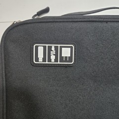 Travel Tech Organizer – Carrying Case for Electronics/Accessories (Black) -Large