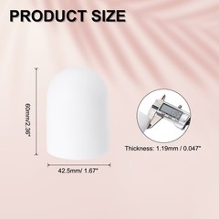 4Pcs Travel Bottle Covers Silicone Toiletry Sleeves White Large 1.67&Prime; Dia