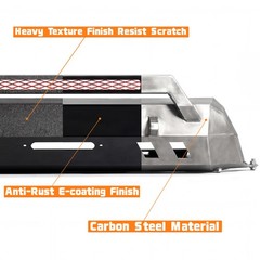 Steel Front Bumper Fit 2016-2023 Toyota Tacoma Excl TRD Winch Plate Bull Bar