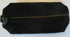 Mark and Graham black suede travel pouch New