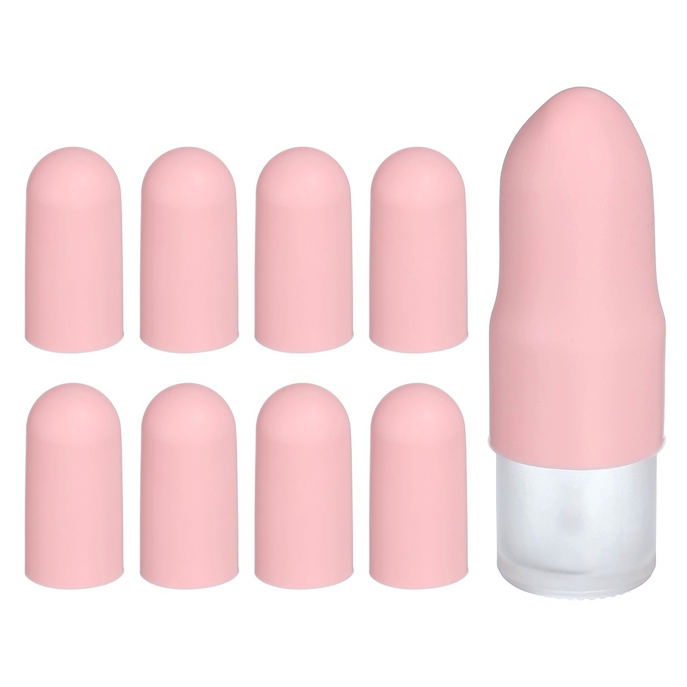 8pcs 1.1&Prime; Dia Travel Silicone Bottle Covers, Pink